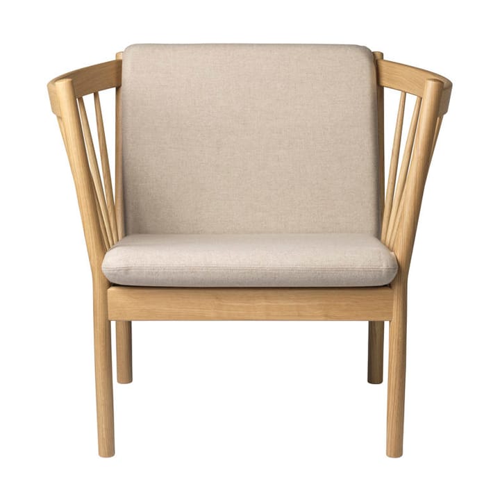 J146 Armchair lounge stoel - Oak nature lacquered-beige - FDB Møbler