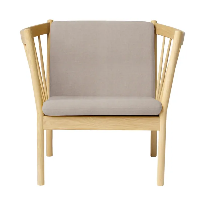 J146 lounge stoel - Eiken gelakt-beige - FDB Møbler