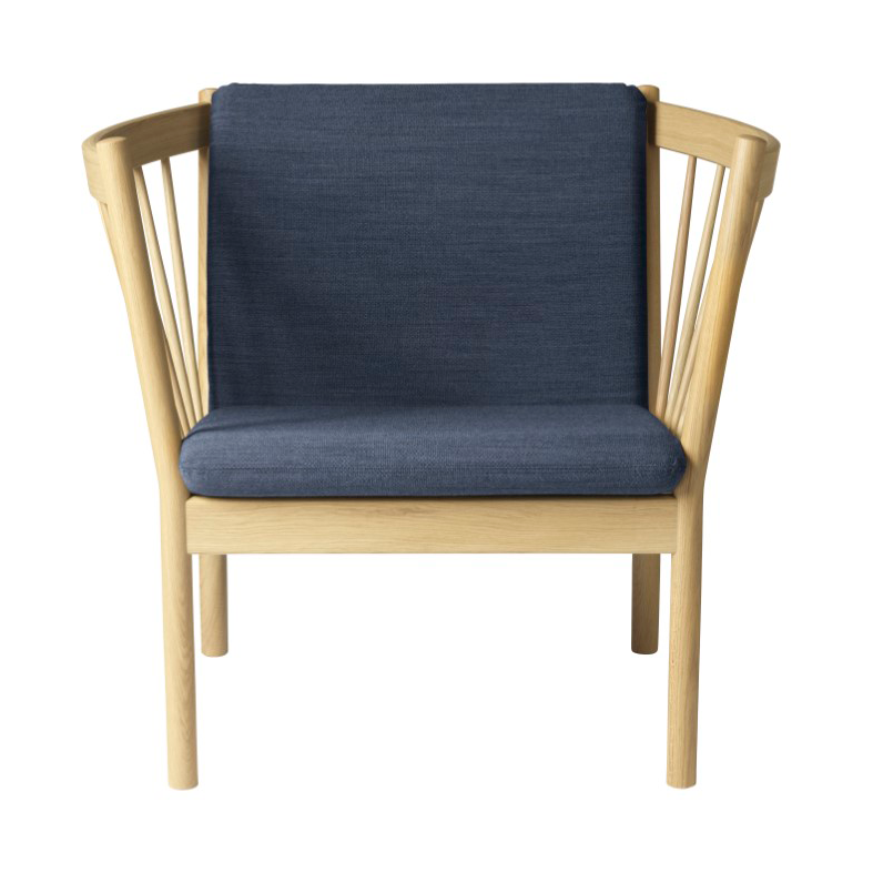 FDB Mobler J146 lounge stoel Oak nature lacquered-dark blue