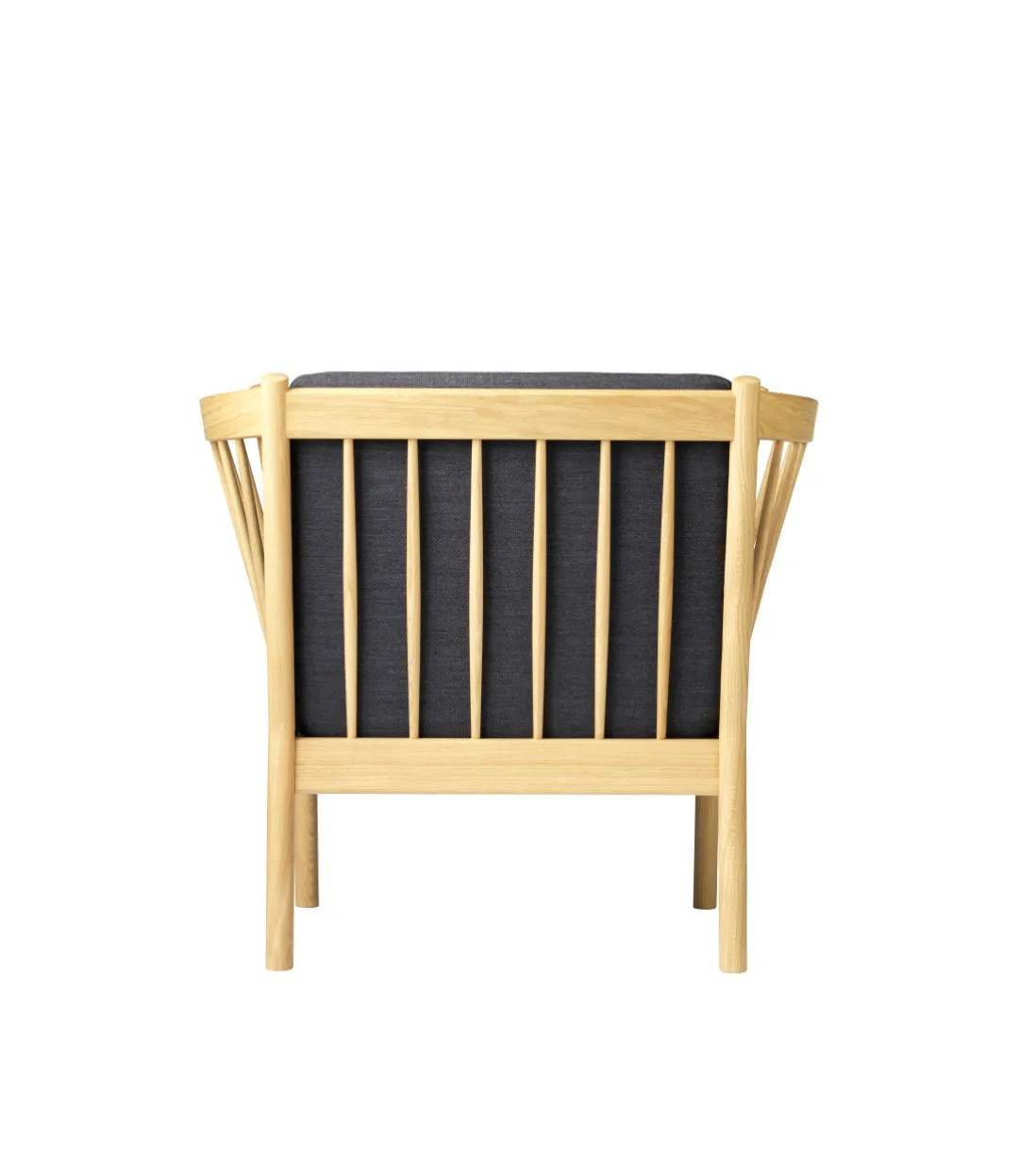 J146 lounge stoel, Oak nature lacquered-dark grey FDB Møbler