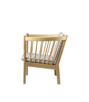 J146 lounge stoel - Oak nature lacquered-red diced - FDB Møbler