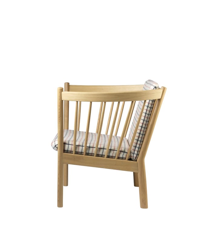 J146 lounge stoel, Oak nature lacquered-red diced FDB Møbler