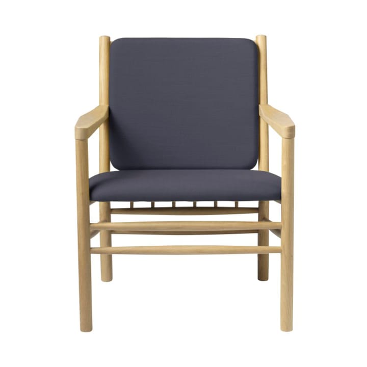 J147 Armchair lounge stoel - Oak nature lacquered-dark blue - FDB Møbler