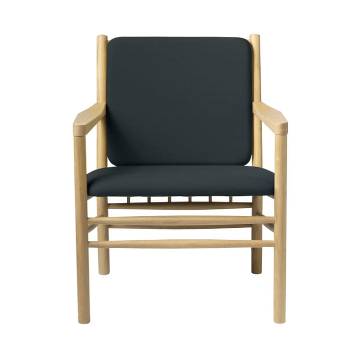 J147 Armchair lounge stoel - Oak nature lacquered-dark green - FDB Møbler