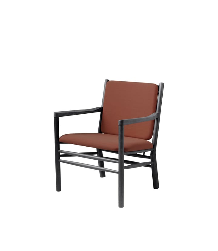 J147 lounge stoel, Oak black painted-burnt orange FDB Møbler