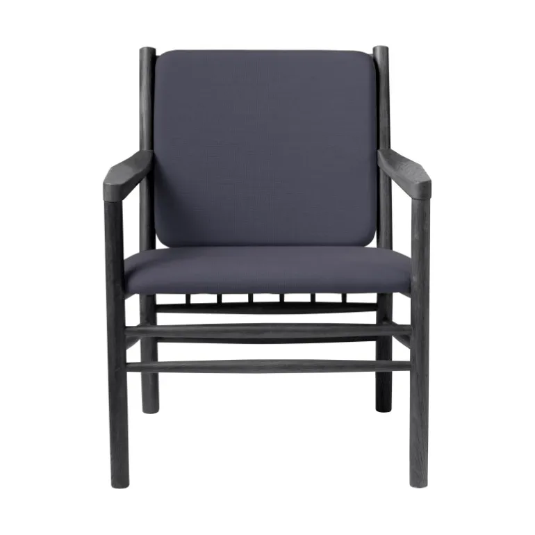 J147 lounge stoel, Oak black painted-dark blue FDB Møbler