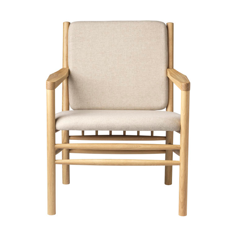 FDB Møbler J147 lounge stoel Oak nature lacquered-beige