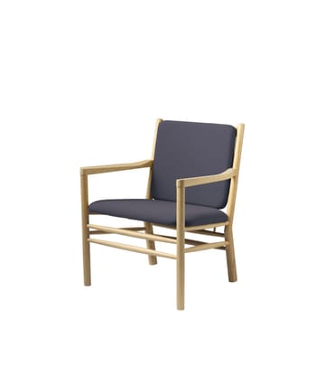 J147 lounge stoel - Oak nature lacquered-dark blue - FDB Møbler