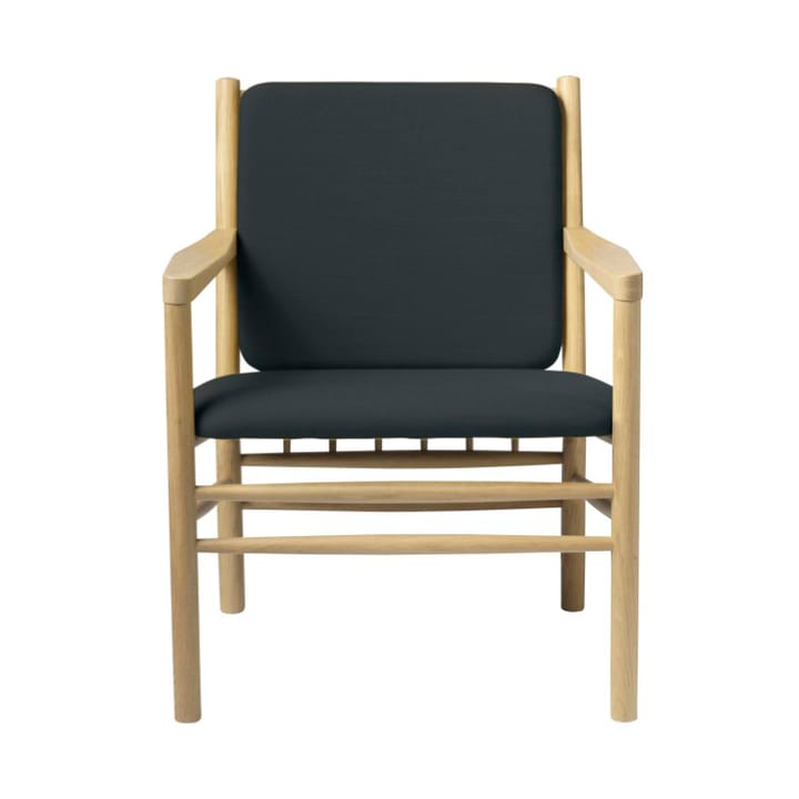 J147 lounge stoel - Oak nature lacquered-dark green - FDB Møbler