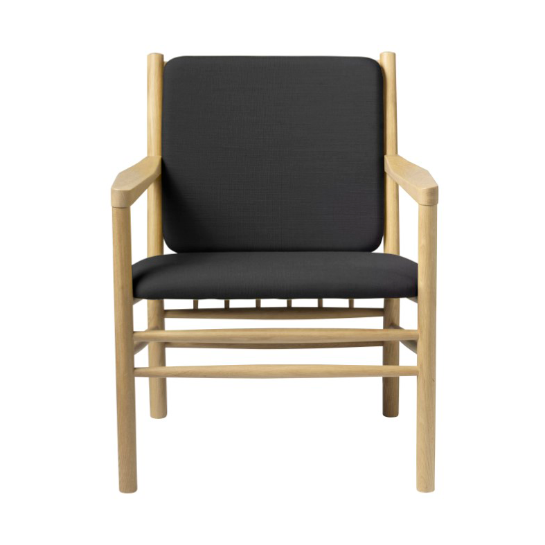 FDB Mobler J147 lounge stoel Oak nature lacquered-dark grey