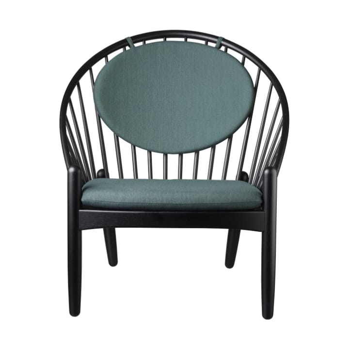 J166 Jørna stoel - Oak black painted-dark green - FDB Møbler