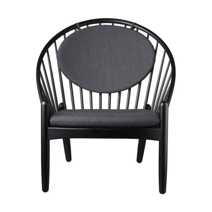 J166 Jørna stoel - Oak black painted-dark grey - FDB Møbler