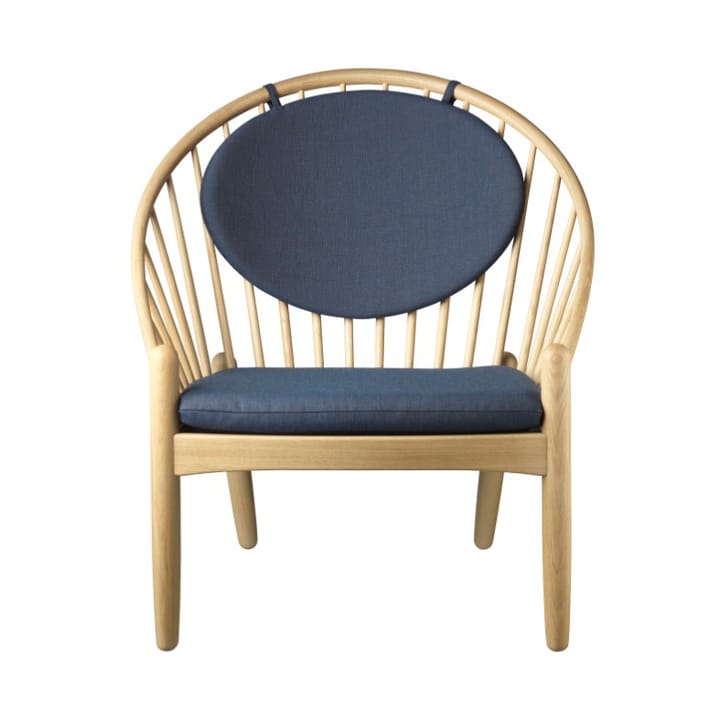 J166 Jørna stoel - Oak nature lacquered-dark blue - FDB Møbler