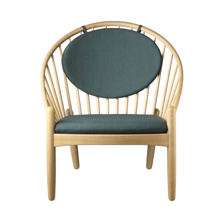 J166 Jørna stoel - Oak nature lacquered-dark green - FDB Møbler