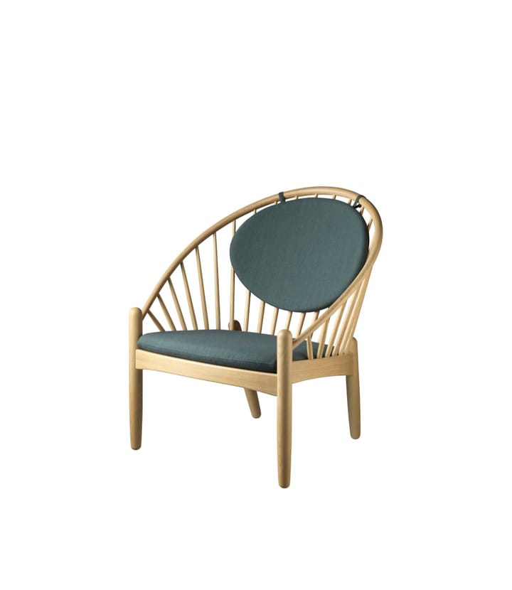 J166 Jørna stoel, Oak nature lacquered-dark green FDB Møbler