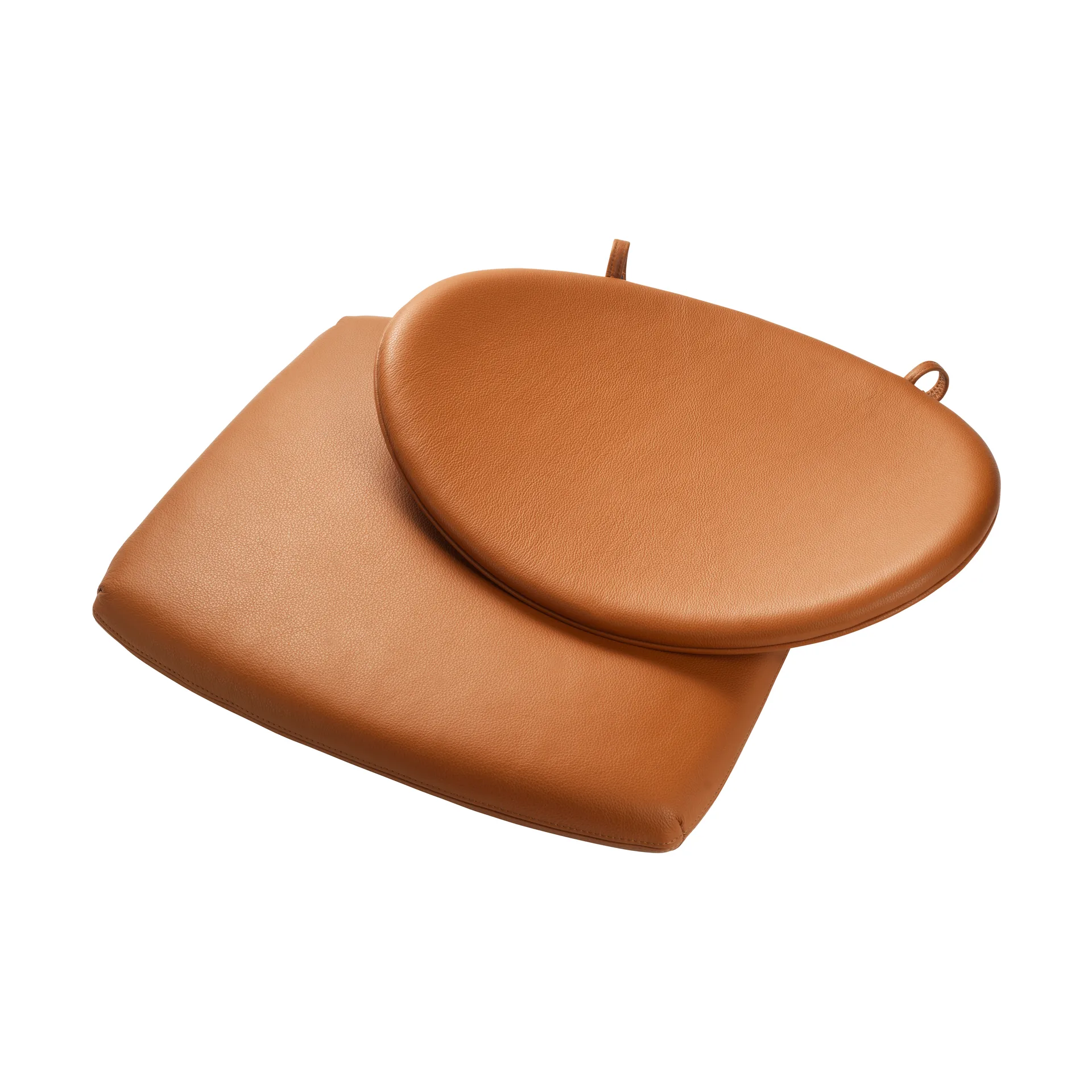 J166 Jørna zitkussen, Cognac leather FDB Møbler