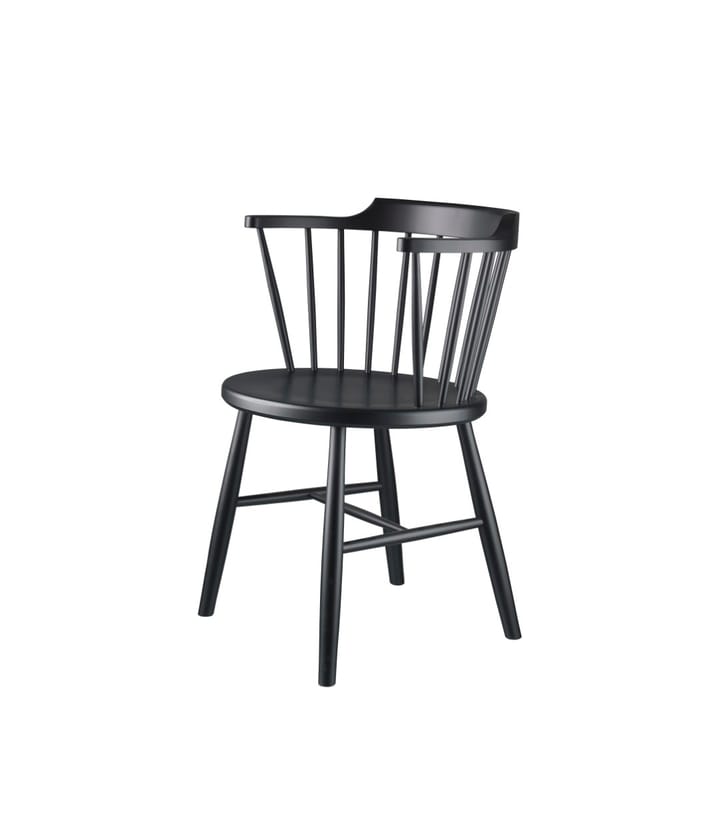J18 stoel, Beech black painted FDB Møbler