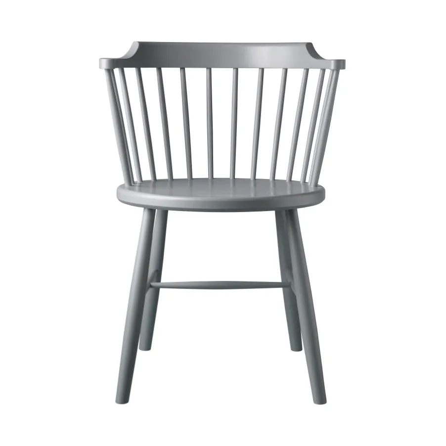 J18 stoel, Beech light grey painted FDB Møbler