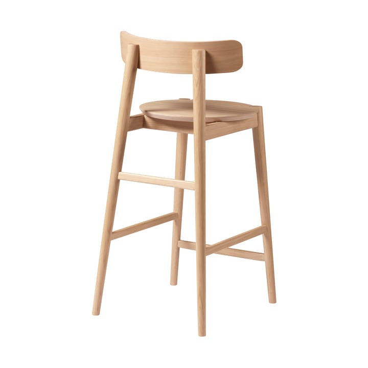 J185 Øst barkruk 65 cm, Oak nature lacquered FDB Møbler