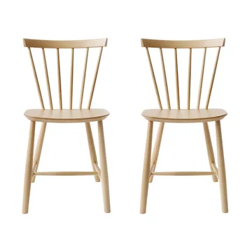 J46 stoel, Beech nature gelakt, 2-pack - FDB Møbler