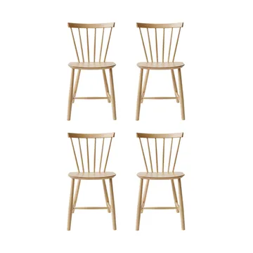 J46 stoel, Beech nature gelakt, 4-pack - FDB Møbler
