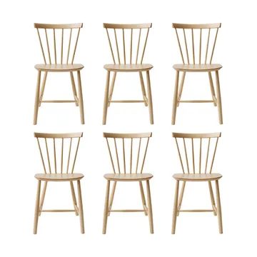 J46 stoel, Beech nature gelakt, 6-pack - FDB Møbler