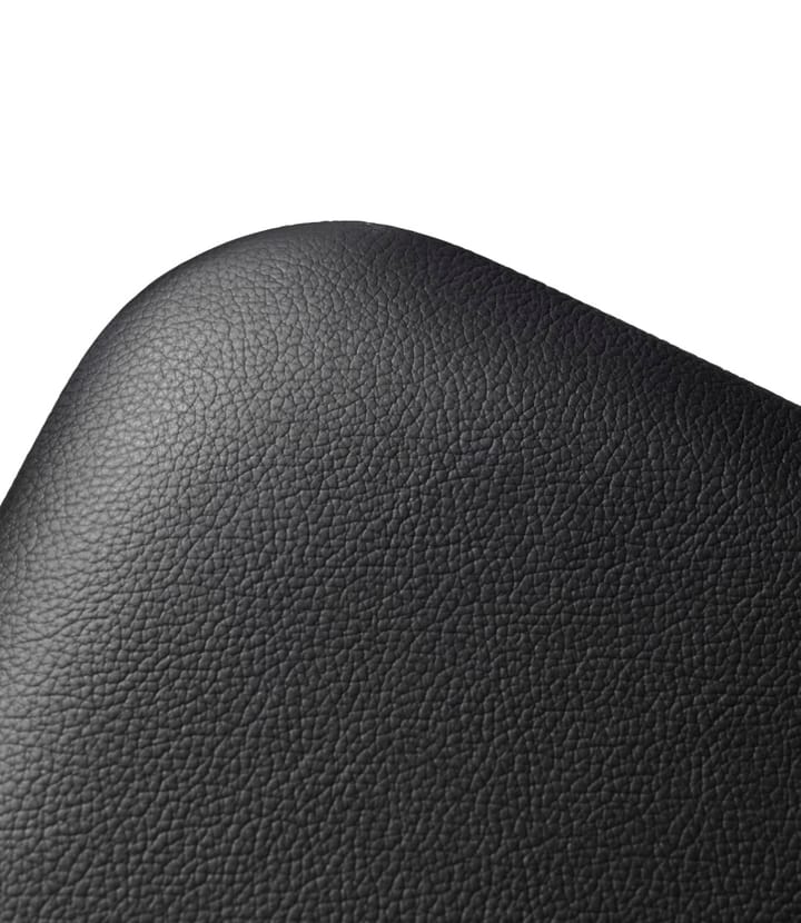 J48 stoel, Oak black painted-black leather FDB Møbler