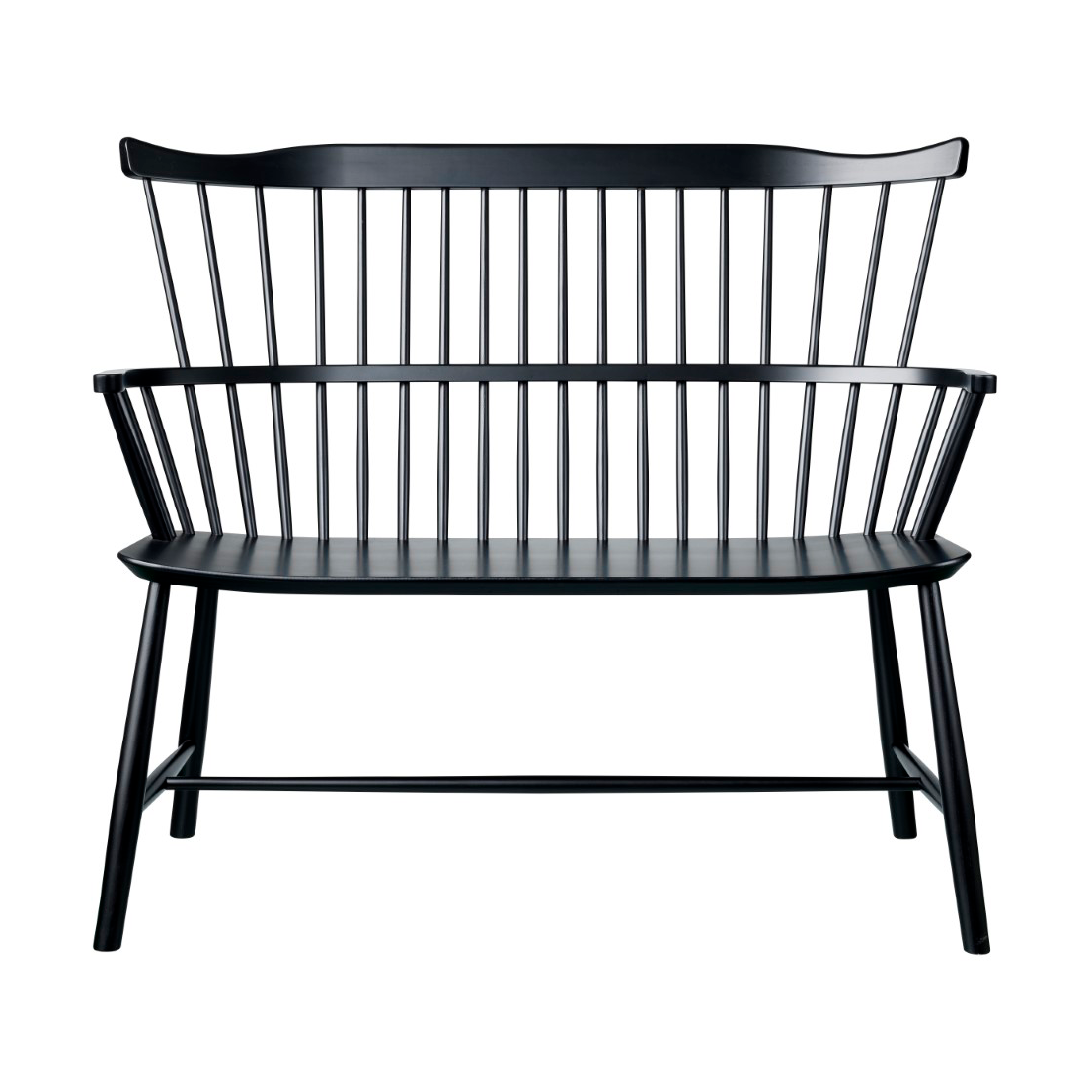 FDB Mobler J52D bank Beech black painted | Scandinavisch Interieur | Banken | Zwart