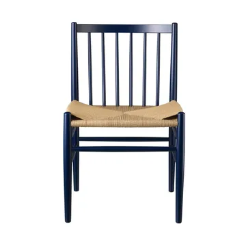 J80 stoel - Steel blue beuken-paper cord - FDB Møbler