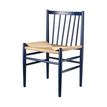 J80 stoel - Steel blue beuken-paper cord - FDB Møbler