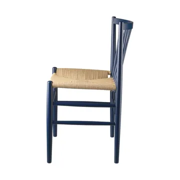 J80 stoel - Steel blue beuken-paper cord - FDB Møbler