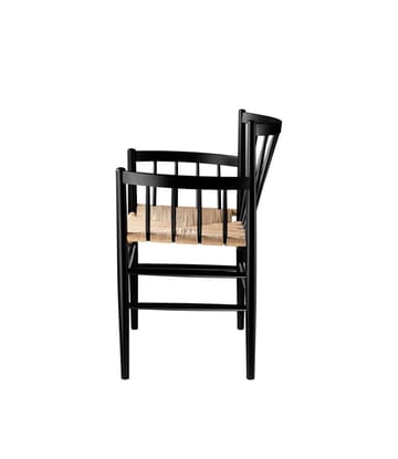 J81 armstoel - Nature-beech black painted - FDB Møbler