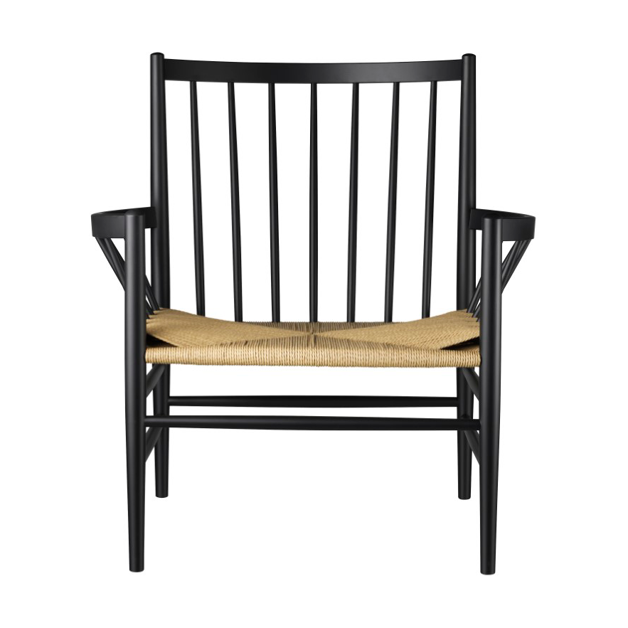 FDB Mobler J82 Lounge stoel Beech black painted-nature