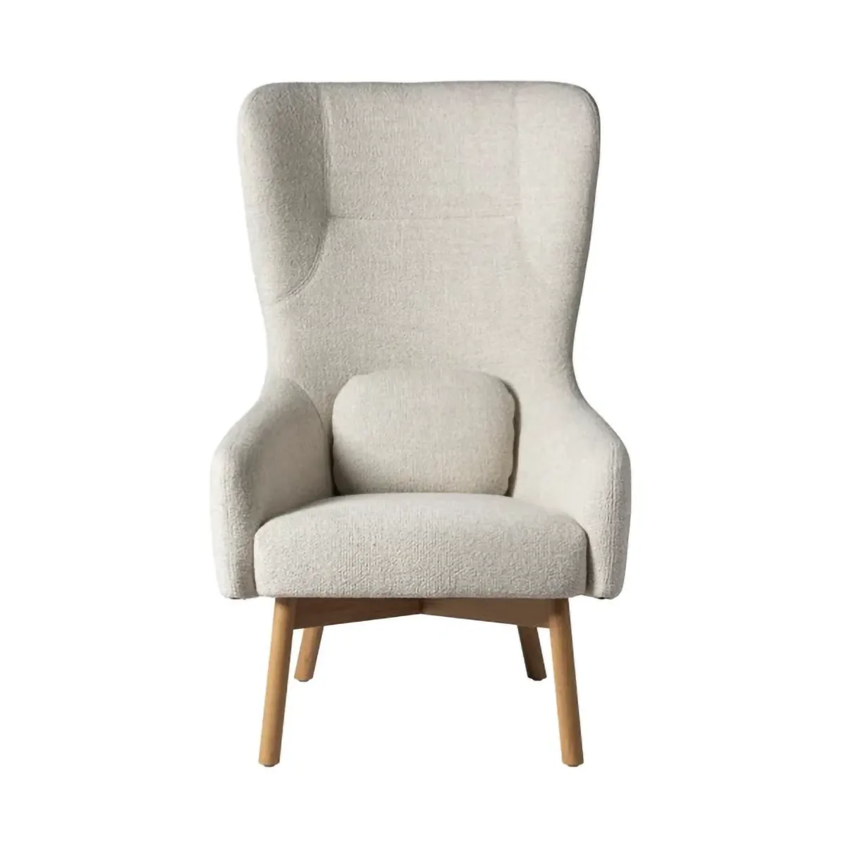L35 Gesja Wing Chair Fauteuil, Beige-gelakt eiken FDB Møbler