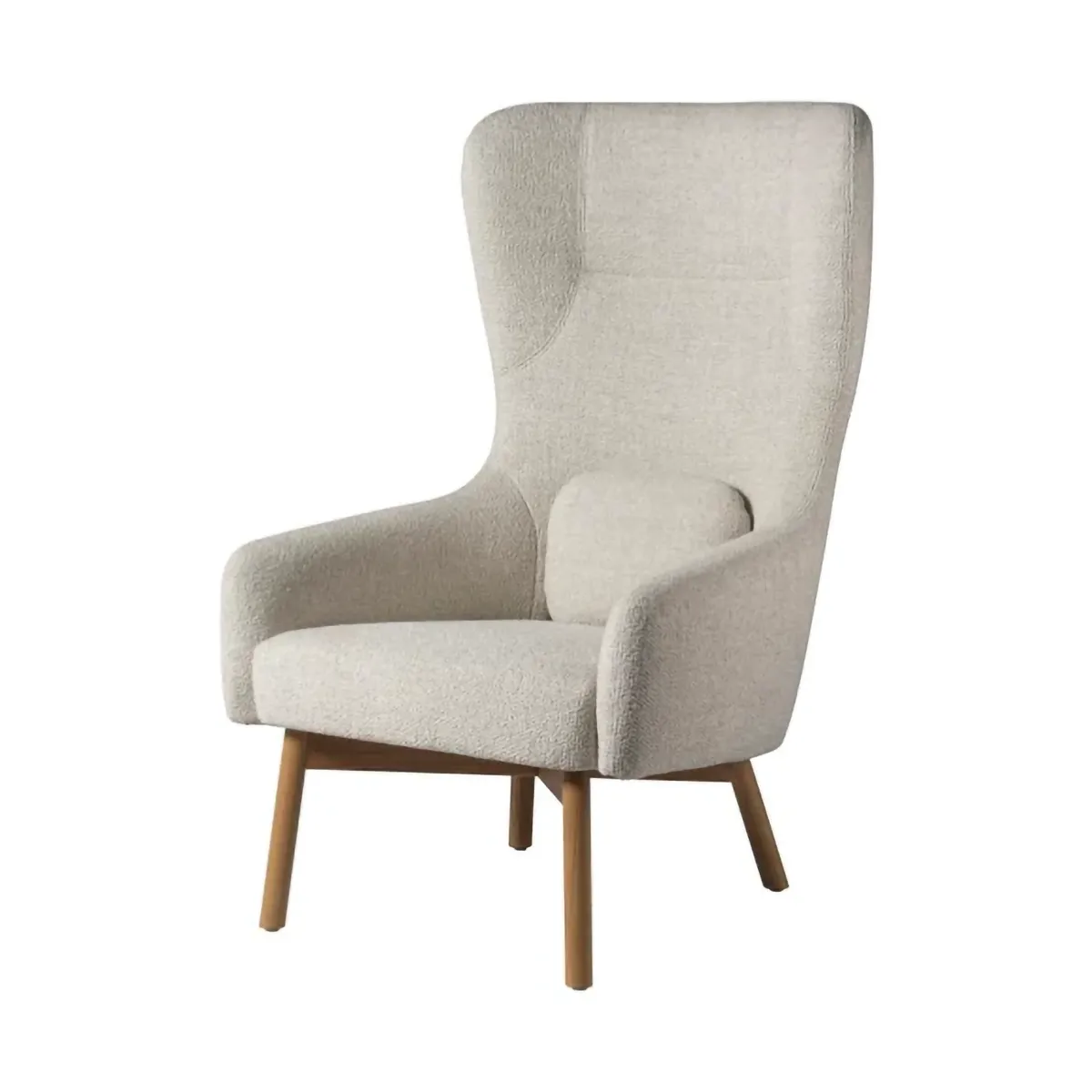 L35 Gesja Wing Chair Fauteuil, Beige-gelakt eiken FDB Møbler