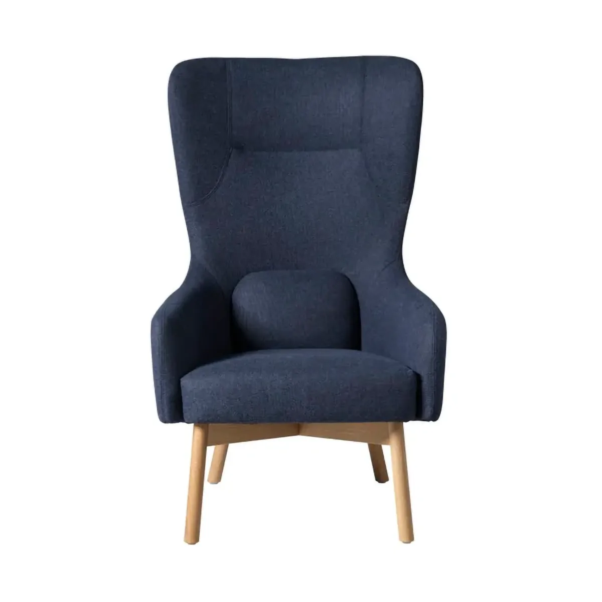 L35 Gesja Wing Chair Fauteuil, Donkerblauw-gelakt eiken FDB Møbler