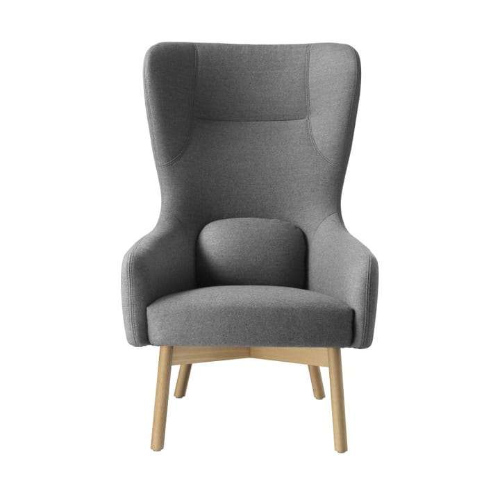 L35 Gesja Wing Chair Fauteuil - Oak nature lacquered-dark grey - FDB Møbler