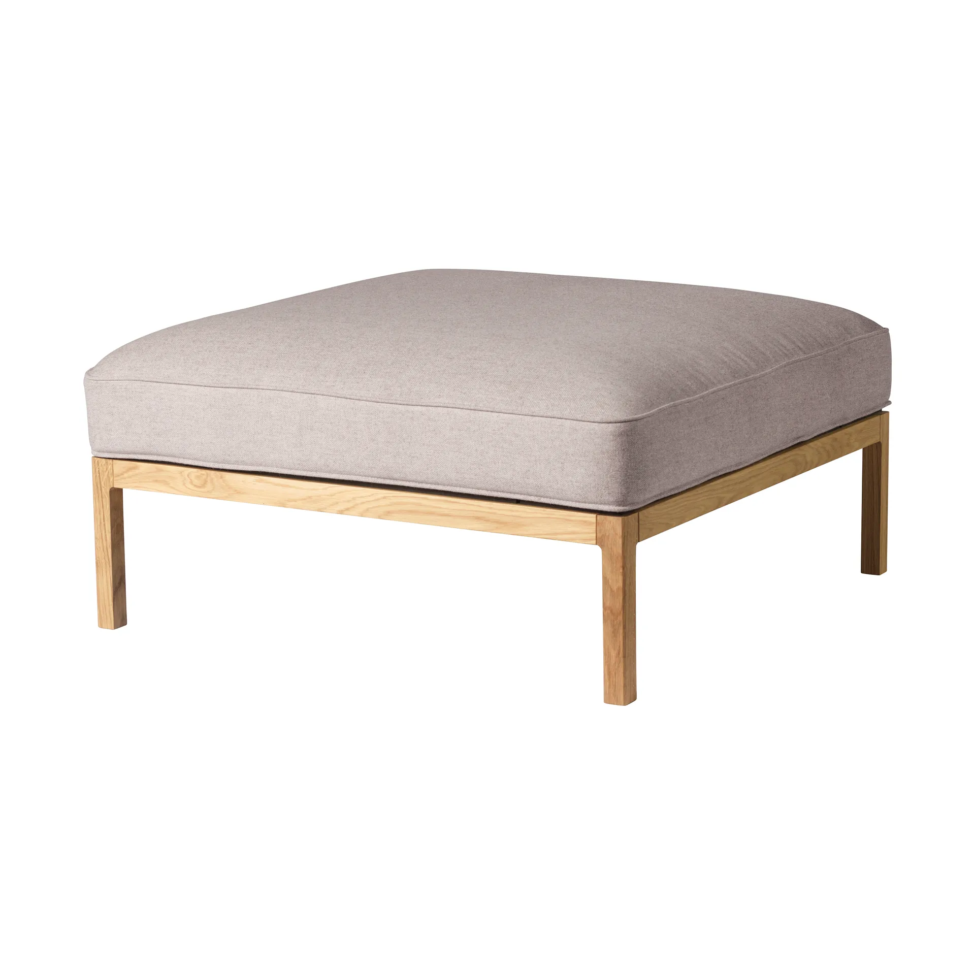 L37 7-9-13 bankmodule poef 90 cm, Stone-lacquered oak FDB Møbler