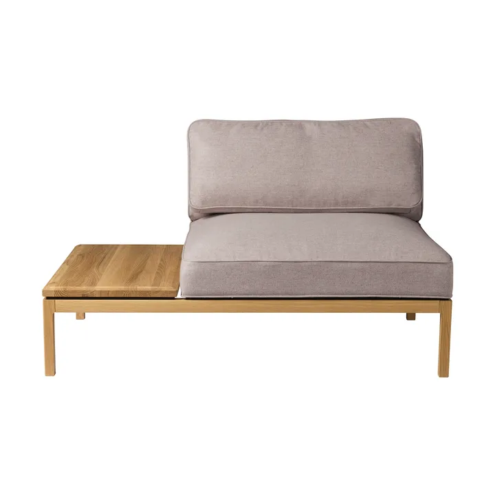 L37 7-9-13 bankmodule tafel links 130 cm - Stone-gelakt eiken - FDB Møbler
