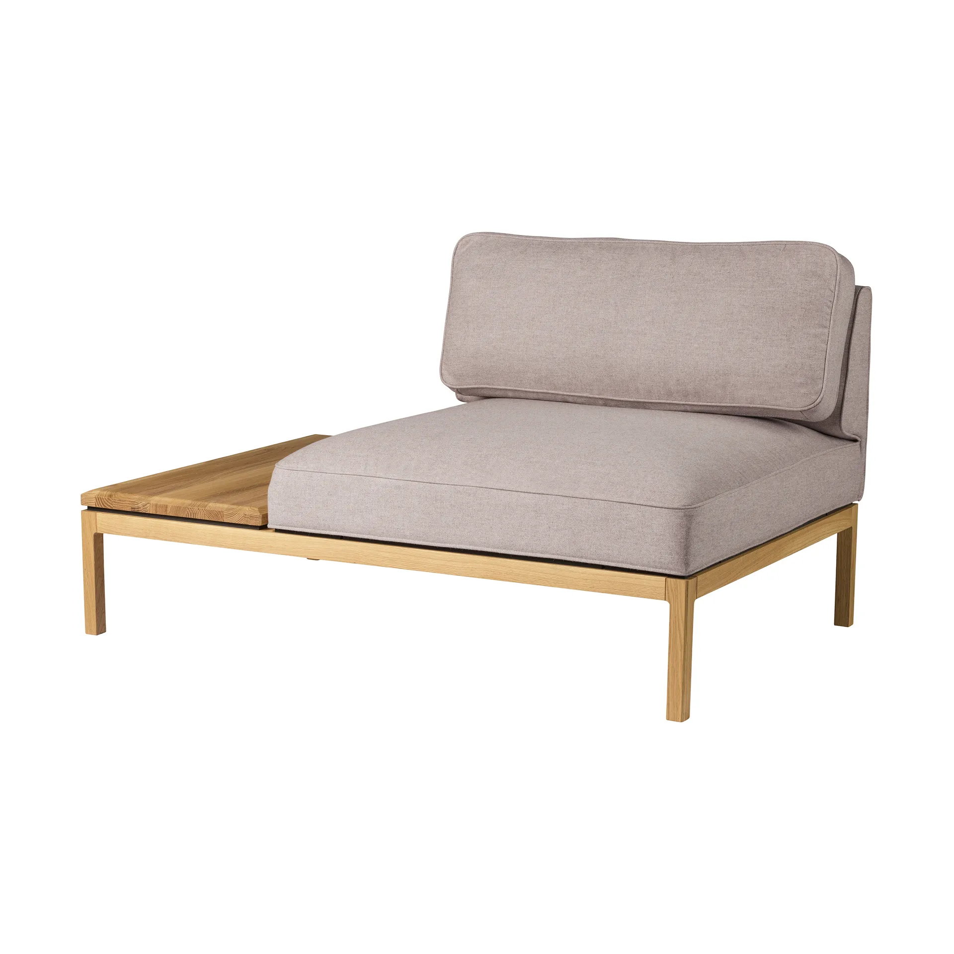 L37 7-9-13 bankmodule tafel links 130 cm, Stone-gelakt eiken FDB Møbler