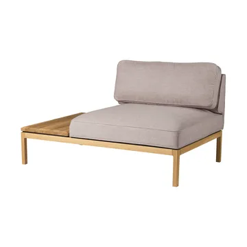 L37 7-9-13 bankmodule tafel links 130 cm - Stone-gelakt eiken - FDB Møbler