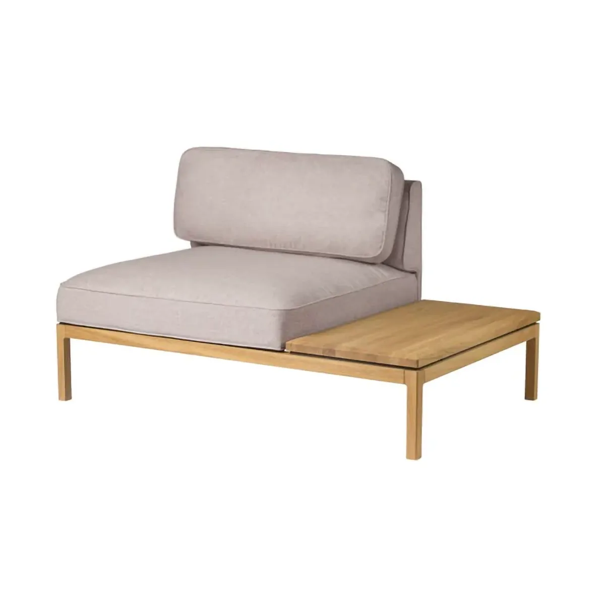 L37 7-9-13 bankmodule tafel rechts 130 cm, Stone-gelakt eiken FDB Møbler