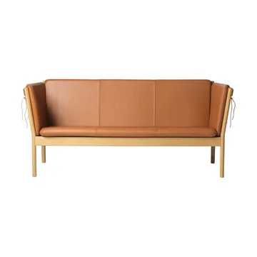 L45 MK154 bank - Gelakt eiken-leer cognac - FDB Møbler