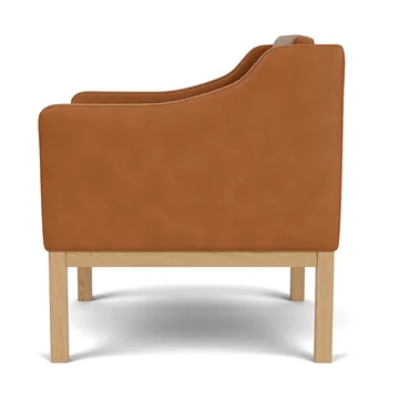 L46 MK155 easy chair armstoel - Gelakt eiken-leer cognac - FDB Møbler