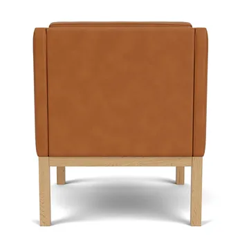 L46 MK155 easy chair armstoel - Gelakt eiken-leer cognac - FDB Møbler