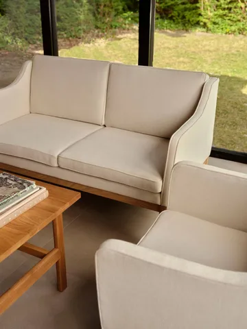 L46 MK155 easy chair armstoel - Gelakt eiken-leer cognac - FDB Møbler