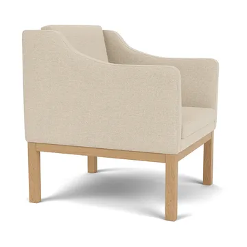 L46 MK155 easy chair armstoel - Gelakt eiken-stof beige - FDB Møbler