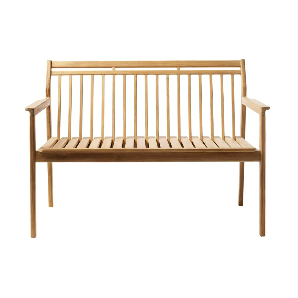 FDB Mobler M12 Sammen 2-zits bank Teak-nature oiled