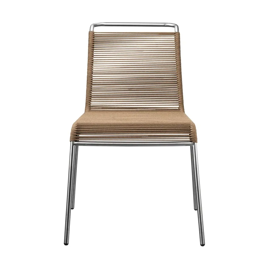 M20 Teglgård Cord Chair stoel, Brown mixed-stainless steel FDB Møbler