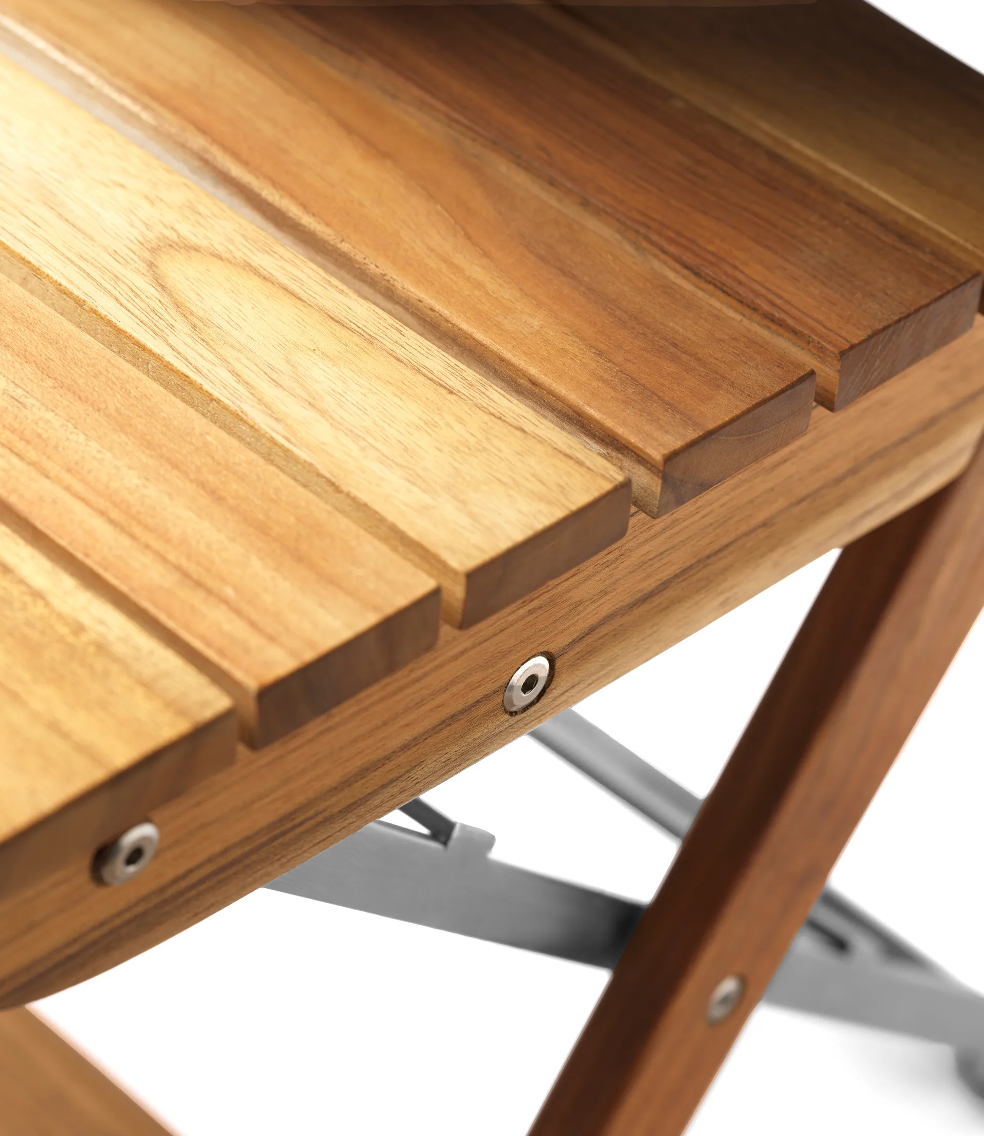 M23 Lilleø balkonstoel, Teak-roestvrij staal FDB Møbler